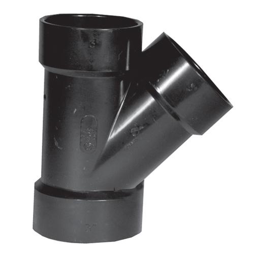 Raccord en Y en ABS, 2 po x 1-1/2 po x 1-1/2 po, 45 degrés - IPEX - Quincaillerie G.H. Berger