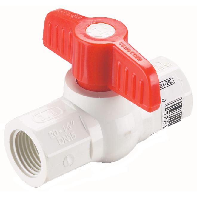 Robinet à bille en PVC 1/2"  aqua-dynamic - Quincaillerie G.H. Berger