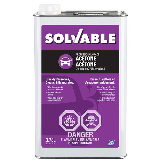 Acétone Solvable 3.78 L - Quincaillerie G.H. Berger