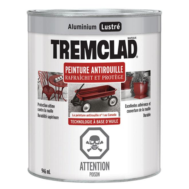 Peinture antirouille Tremclad - Aluminium  - Fini lustré - 946ml - Quincaillerie G.H. Berger