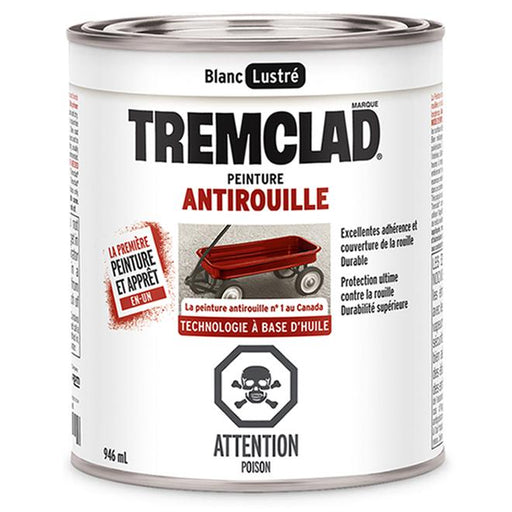 Peinture antirouille Tremclad - Blanc  - Fini lustré - 946ml - Quincaillerie G.H. Berger