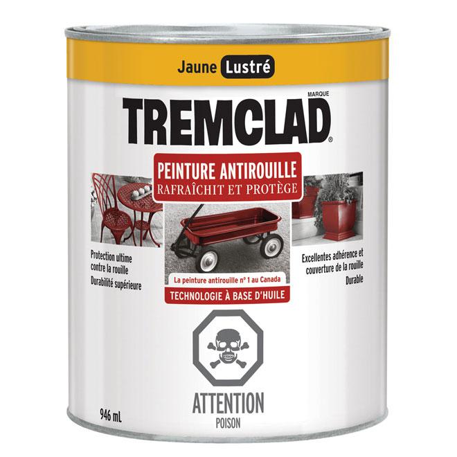 Peinture antirouille Tremclad - Jaune  - Fini lustré - 946ml - Quincaillerie G.H. Berger