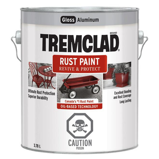 Peinture antirouille Tremclad - Aluminium  - Fini lustré - 3,78L - Quincaillerie G.H. Berger