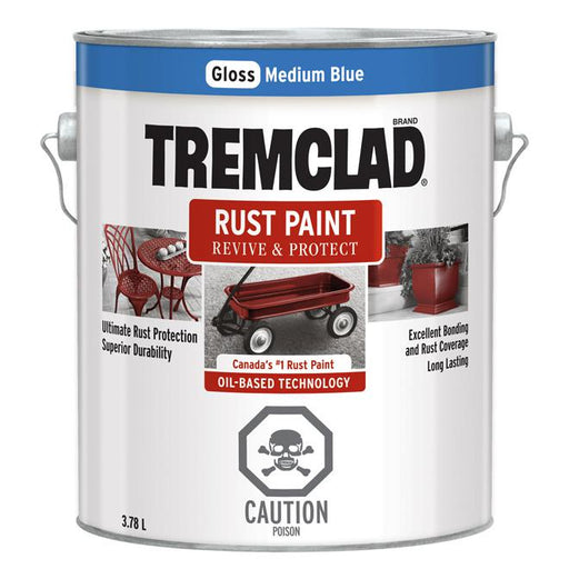 Peinture antirouille Tremclad - Bleu moyen - Fini mat - 3,78L - Quincaillerie G.H. Berger