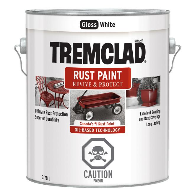 Peinture antirouille Tremclad - Blanc  - Fini lustré - 3,78L - Quincaillerie G.H. Berger