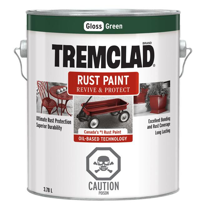 Peinture antirouille Tremclad - Vert  - Fini lustré - 3,78L - Quincaillerie G.H. Berger