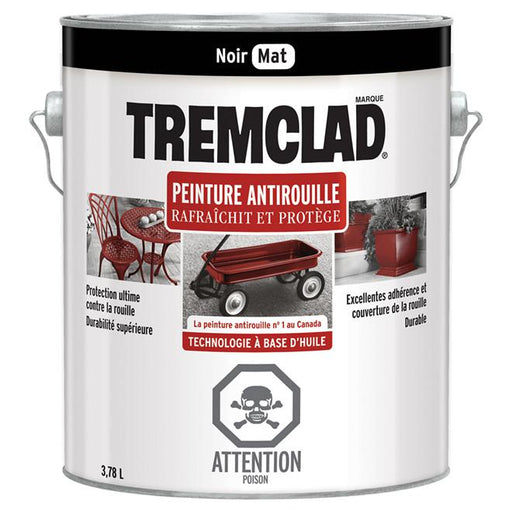 Peinture antirouille Tremclad - Noir  - Fini mat - 3,78L - Quincaillerie G.H. Berger