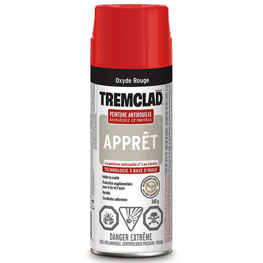 Apprêt antirouille aérosol Tremclad - Rouge - Fini lustré - Quincaillerie G.H. Berger