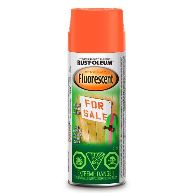 Peinture fluorescente en aérosol - Rouge/Orange - Quincaillerie G.H. Berger