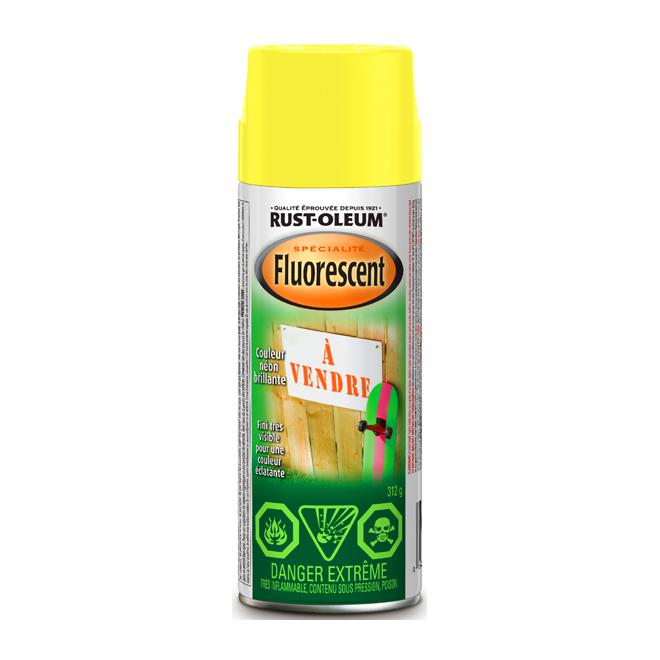 Peinture fluorescente en aérosol - Jaune - Quincaillerie G.H. Berger