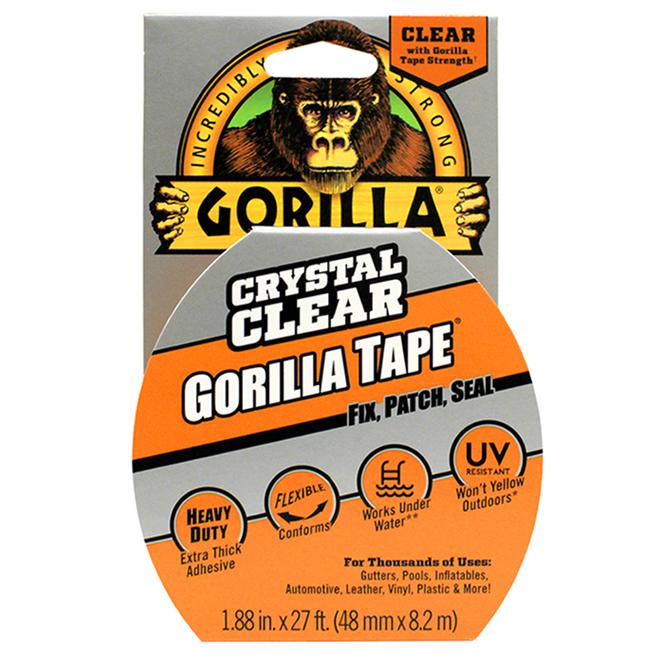 Ruban adhésif Crystal Clear - Gorilla - 48mmX8,3m - Quincaillerie G.H. Berger