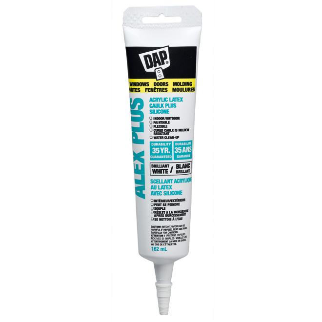 Scellant acrylique au latex avec silicone Alex Plus - Blanc - 162 mL - Quincaillerie G.H. Berger
