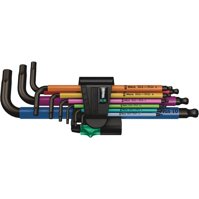 Jeu de 9 clés hex. métriques multicolores Wera - Quincaillerie G.H. Berger