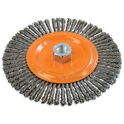 Brosse droite à fils torsadés 6-7/8"x1/4" (5/8"-11) - Quincaillerie G.H. Berger