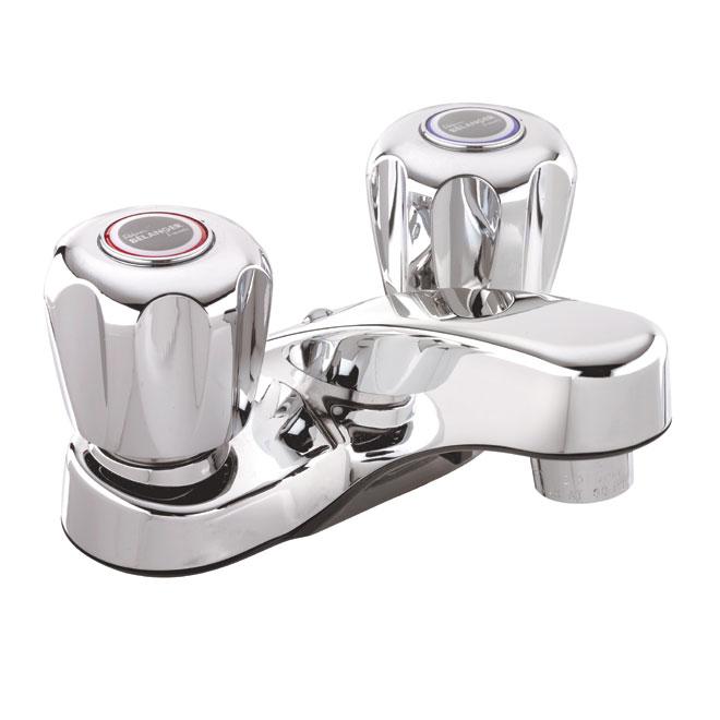 Robinet de salle de bain à 2 poignées - Chrome - Quincaillerie G.H. Berger