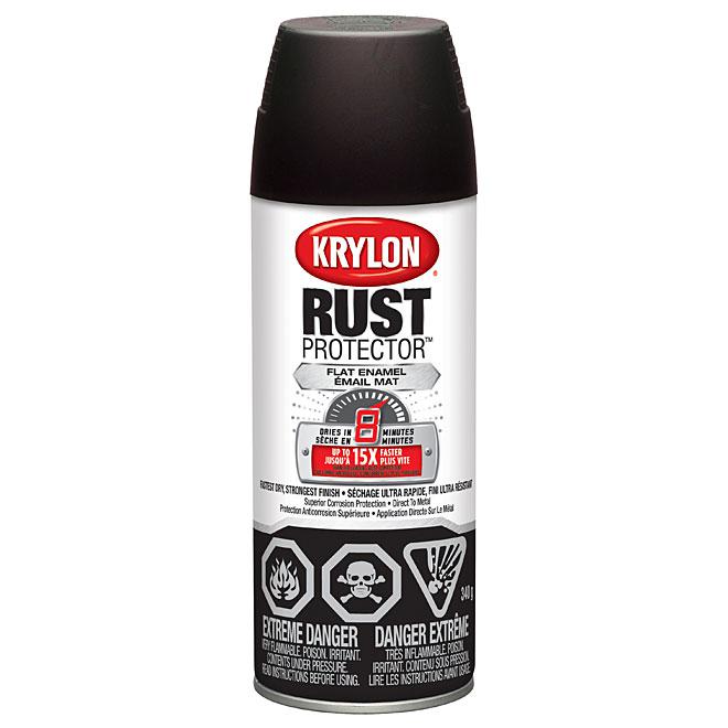 Peinture antirouille émaillée aérosol Rust Protector Krylon - Brun - Fini mat - Quincaillerie G.H. Berger