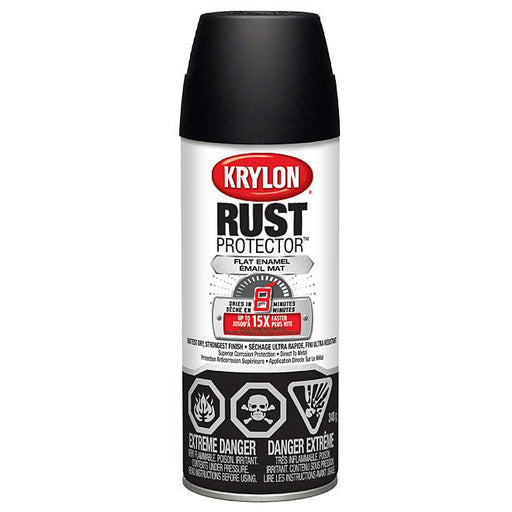 Peinture antirouille aérosol Rust Protector Krylon - Noir - Fini mat - Quincaillerie G.H. Berger
