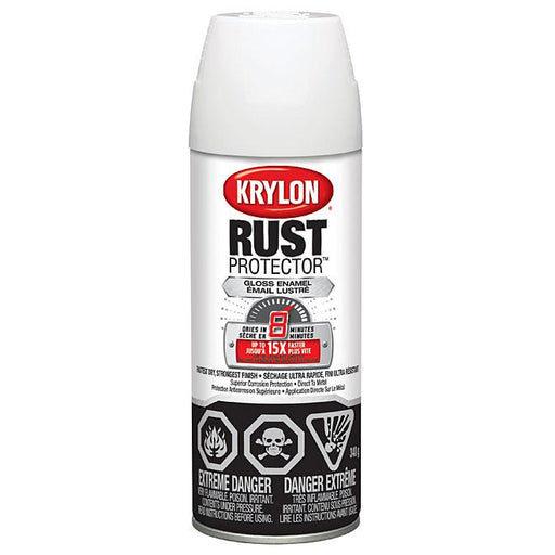 Peinture antirouille aérosol Rust Protector Krylon - Blanc - Fini lustré - Quincaillerie G.H. Berger