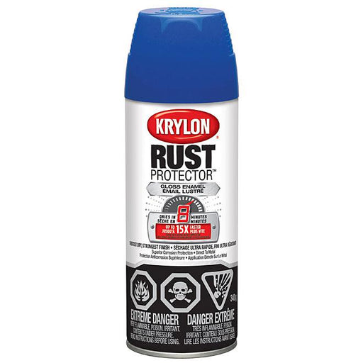 Peinture antirouille aérosol Rust Protector Krylon - Bleu - Fini lustré - Quincaillerie G.H. Berger