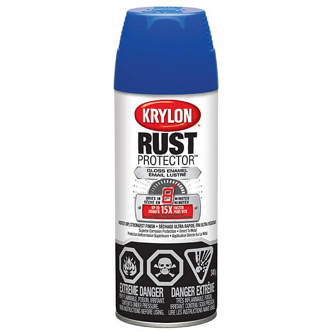 Peinture antirouille aérosol Rust Protector Krylon - Bleu - Fini lustré - Quincaillerie G.H. Berger