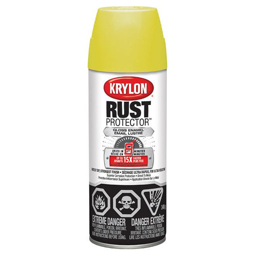 Peinture antirouille aérosol Rust Protector Krylon - Jaune - Fini lustré - Quincaillerie G.H. Berger