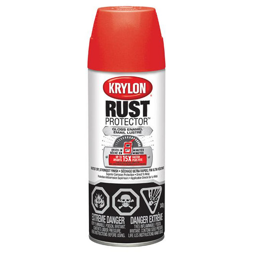 Peinture antirouille aérosol Rust Protector Krylon - Orange - Fini lustré - Quincaillerie G.H. Berger