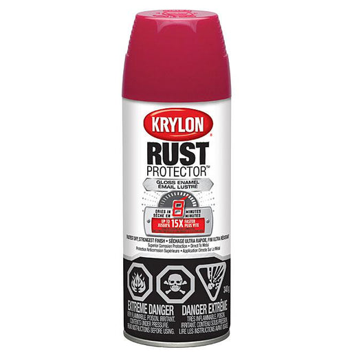 Peinture antirouille aérosol Rust Protector Krylon - Rouge clair - Fini lustré - Quincaillerie G.H. Berger