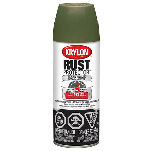 Peinture antirouille aérosol Rust Protector Krylon - Vert foncé - Fini lustré - Quincaillerie G.H. Berger