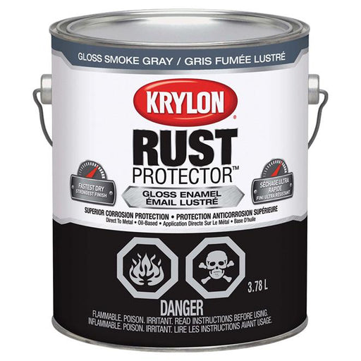 Peinture antirouille Rust Protector - Gris fumée - Fini lustré - 3,78L - Quincaillerie G.H. Berger