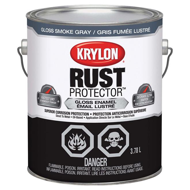 Peinture antirouille Rust Protector - Gris fumée - Fini lustré - 3,78L - Quincaillerie G.H. Berger