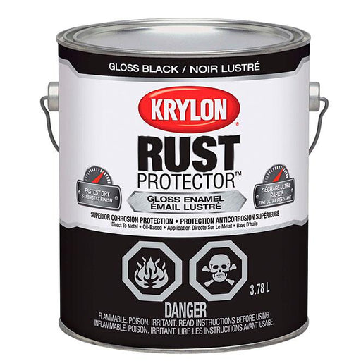 Peinture antirouille Rust Protector - Noir - Fini lustré - 3,78L - Quincaillerie G.H. Berger