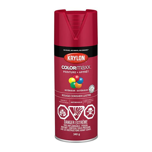 Peinture en aérosol Krylon COLORMAXX 340g lustrée - Rouge cerise - Quincaillerie G.H. Berger