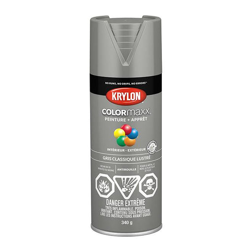 Peinture en aérosol Krylon COLORMAXX 340g lustrée - Gris classique - Quincaillerie G.H. Berger