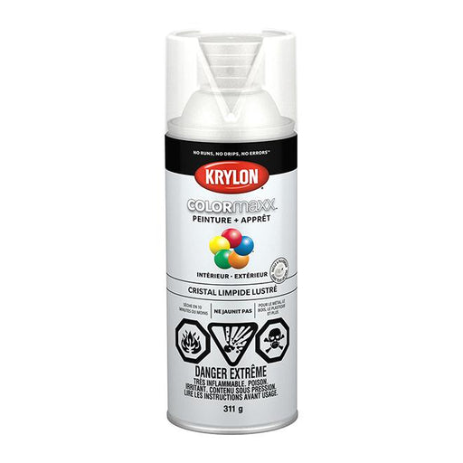 Peinture en aérosol Krylon COLORMAXX 340g lustrée - Cristal limpide - Quincaillerie G.H. Berger
