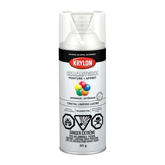 Peinture en aérosol Krylon COLORMAXX 340g lustrée - Cristal limpide - Quincaillerie G.H. Berger