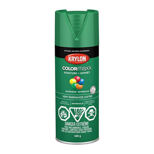 Peinture en aérosol Krylon COLORMAXX 340g lustrée - Vert emeraude - Quincaillerie G.H. Berger
