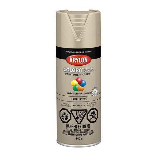 Peinture en aérosol Krylon COLORMAXX 340g lustrée - Kaki - Quincaillerie G.H. Berger
