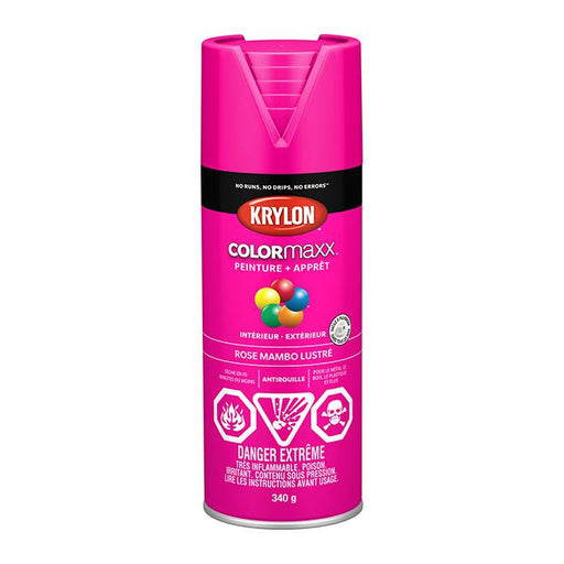 Peinture en aérosol Krylon COLORMAXX 340g lustrée - Rose mambo - Quincaillerie G.H. Berger
