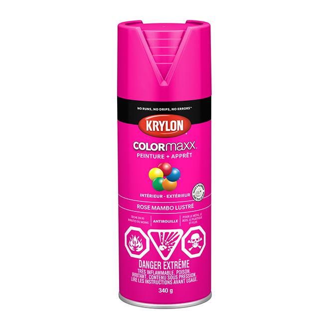 Peinture en aérosol Krylon COLORMAXX 340g lustrée - Rose mambo - Quincaillerie G.H. Berger
