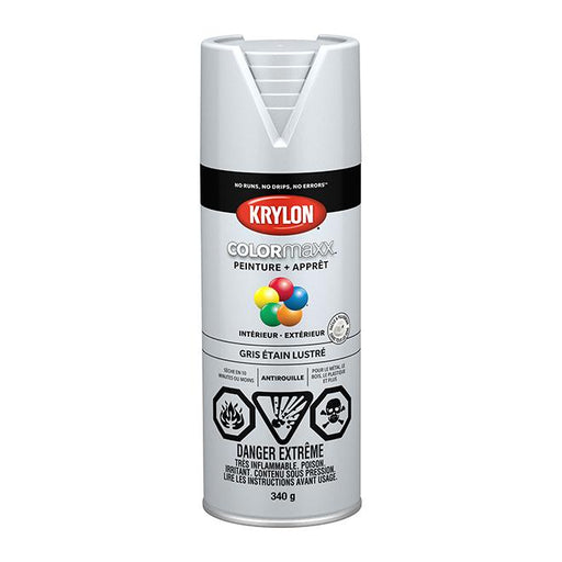 Peinture en aérosol Krylon COLORMAXX 340g lustrée - Gris étain - Quincaillerie G.H. Berger