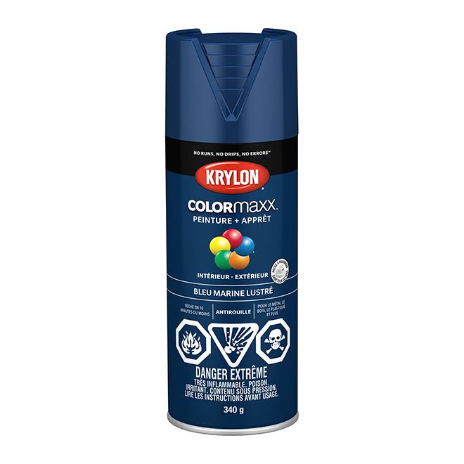 Peinture en aérosol Krylon COLORMAXX 340g lustrée - Bleu marine - Quincaillerie G.H. Berger