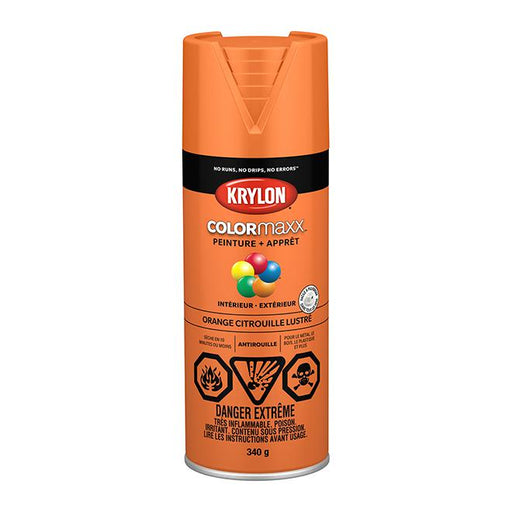 Peinture en aérosol Krylon COLORMAXX 340g lustrée - Orange citrouille - Quincaillerie G.H. Berger