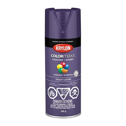 Peinture en aérosol Krylon COLORMAXX 340g lustrée - Violet - Quincaillerie G.H. Berger