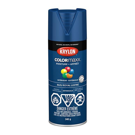 Peinture en aérosol Krylon COLORMAXX 340g lustrée - Bleu royal - Quincaillerie G.H. Berger