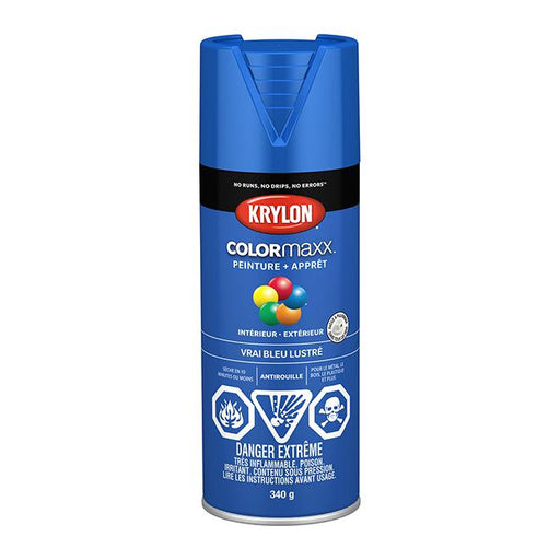Peinture en aérosol Krylon COLORMAXX 340g lustrée - Vrai bleu - Quincaillerie G.H. Berger