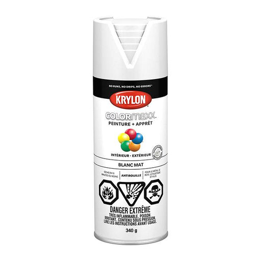 Peinture en aérosol Krylon COLORMAXX 340g mate - Blanc - Quincaillerie G.H. Berger
