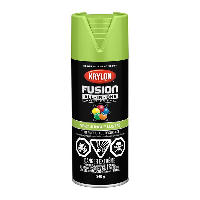 Peinture en aérosol Krylon Fusion 340g lustrée - Vert jungle - Quincaillerie G.H. Berger