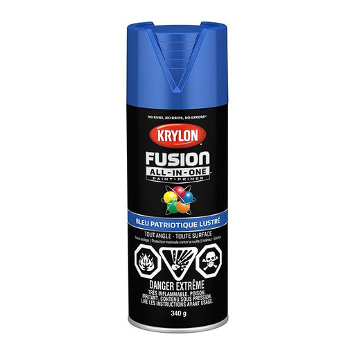 Peinture en aérosol Krylon Fusion 340g lustrée - Bleu patriotique - Quincaillerie G.H. Berger