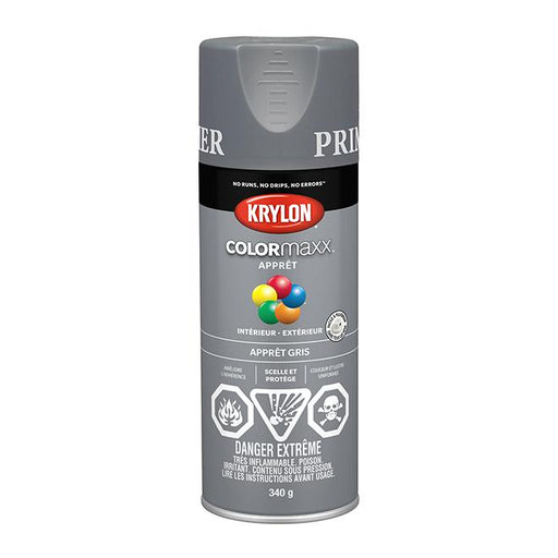 Peinture en aérosol Krylon COLORMAXX 340g apprêt - Gris - Quincaillerie G.H. Berger