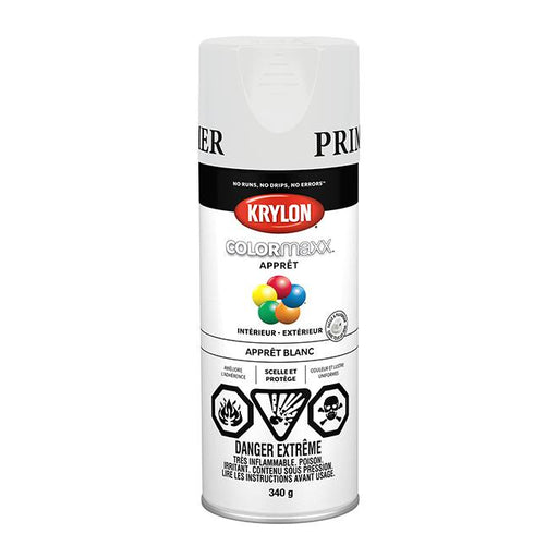 Peinture en aérosol Krylon COLORMAXX 340g apprêt - Blanc - Quincaillerie G.H. Berger